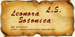 Leonora Sotonica vizit kartica